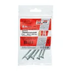 Шуруп универсальный 6х60 потайная головка, остроконечный, оцинкованный (5шт) - пакет