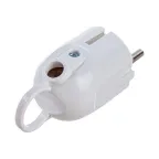 Евровилка угловая с ушком белая 16А