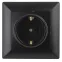 Розетка Intro Solo 4-202-05 с заземлением 2P+E Schuko, 16А-250В, IP20, СУ, антрацит
