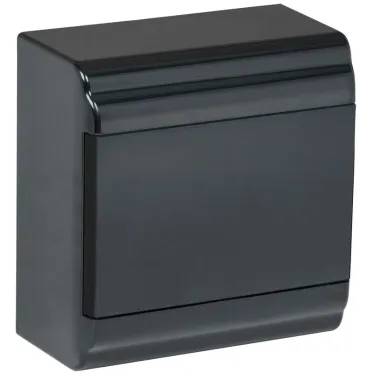 Корпус модульный пл. нав. ЩРН-П-6 PRIME черный IP41