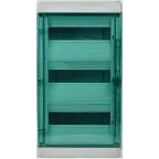 Корпус пластиковый навесной на 36 модулей КМПн-36 IP65 TEKFOR зеленая прозрачная дверь