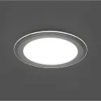 Светильник светодиодный ДВО-6w 4000K 480Лм со стеклом белый