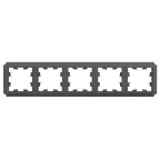 ATLASDESIGN ANTIQUE 5-постовая рамка, универсальная, БАЗАЛЬТ