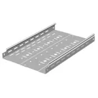Металлический лоток перфорированный 300х50х3000, толщина 0,7 мм, Сендзимир цинк