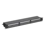 Патч-панель 19дюймов 1U 24 порта STP RJ-45 CAT 5e