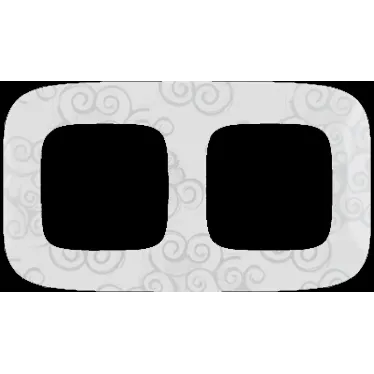 Valena ALLURE Рамка 2 поста Нарцисс хром универсальная