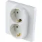 Розетка 2X2К+З немецкий стандарт 16 А 250 В INSPIRIA белая