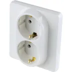 Розетка 2X2К+З немецкий стандарт 16 А 250 В INSPIRIA белая
