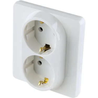 Розетка 2X2К+З немецкий стандарт 16 А 250 В INSPIRIA белая