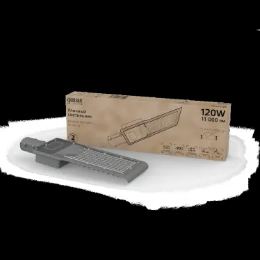 Светильник уличный консольный ДКУ 120 Вт 11000 лм 5000К AC 220В IP65 546х170х67мм косинусная КСС Д Avenue Gauss