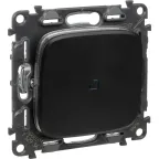 Valena ALLURE Переключатель 10АХ 250В с подсветкой с лицевой панелью безвинтовые зажимы антрацит