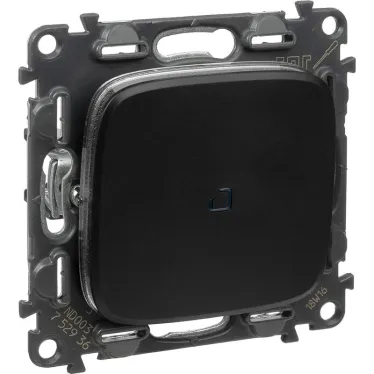 Valena ALLURE Переключатель 10АХ 250В с подсветкой с лицевой панелью безвинтовые зажимы антрацит