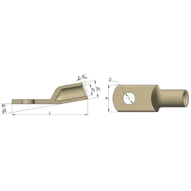 Наконечник медный лужёный ТМЛо 35-10
