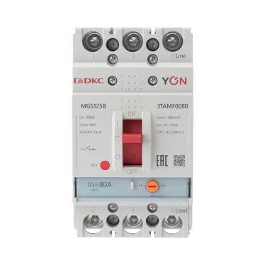 Выключатель автоматический YON MGS125 3P 64-80A 18kA
