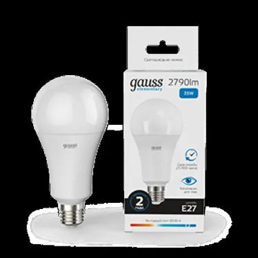 Лампа светодиодная LED 35 Вт 2790 лм 6500К А70 груша холодный E27 AC 220В Elementary Gauss