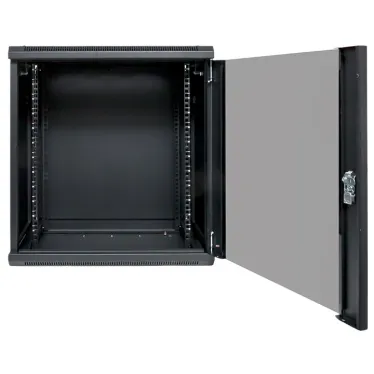 Шкаф настенный 19' TERACOM PRO 12U 600х450 мм дверь стеклянная с замком-ручкой чёрный
