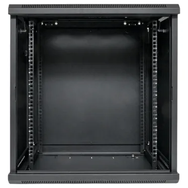 Шкаф настенный 19' TERACOM PRO 12U 600х450 мм дверь стеклянная с замком-ручкой чёрный
