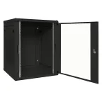 Шкаф настенный 19'' TERACOM PRO 6U 600х450 мм дверь стеклянная с замком-ручкой чёрный
