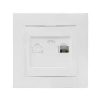 Валенсия розетка телефонная RG-11 1-местная белая