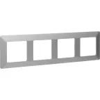 Valena LIFE Рамка 4 поста алюминий универсальная