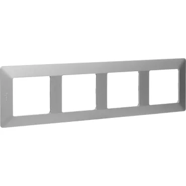 Valena LIFE Рамка 4 поста алюминий универсальная