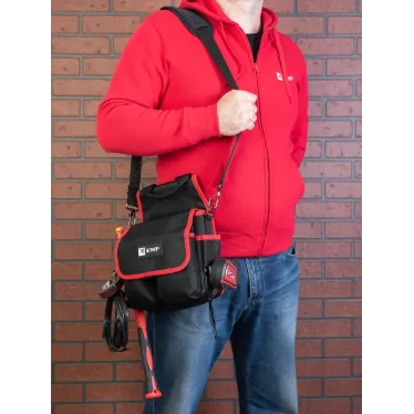 Сумка монтажника поясная с крышкой и ремнем