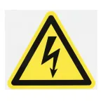 Знак пластик ''Опасность поражения электрическим током (Молния)'' W08 (100х100мм)