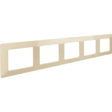 Valena LIFE Рамка 5 постов слоновая кость универсальная