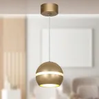 Светильник подвесной (подвес) PL21 GD GX53 потолочный шар золотой