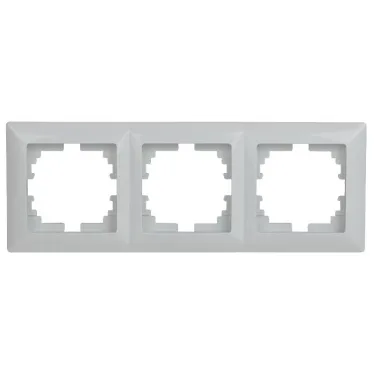 Рамка на 3 поста, СУ, Solo, белый, 4-503-01