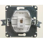 GLOSSA Розетка телефонная RJ11 перламутр в рамку