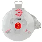 Удлинитель (белый) рулетка, без заземл, 2x0.75мм2, 3гн, 3м (10/600) UR-3-3 м-W