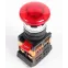 Кнопка красная AELA-22 Гриб с подсветкой неон 1з+1р 240В
