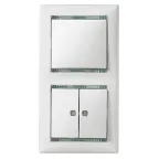 Выключатель одноклавишный, в рамку, слоновая кость