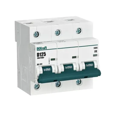 Выключатель автоматический 3р 125А характеристика D ВА-201 10кА