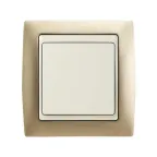 Рамка на 2 поста, S82, шампань матовая - сл.кость