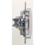 GLOSSA Розетка компьютерная RJ45 категория 5E перламутр в рамку