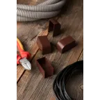 Заглушка (25х25) (4 шт) Plast под темное дерево