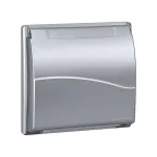 Connect Рамка на 2 S-модуля с крышкой к монтажной коробке SBM250, Сима Про, алюминий