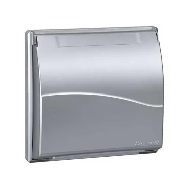 Connect Рамка на 2 S-модуля с крышкой к монтажной коробке SBM250, Сима Про, алюминий