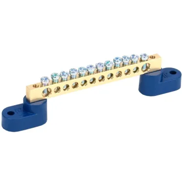 Шина нулевая на 2 угловых изоляторах ШНИ-6х9-12-У2-С