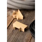 Угол T-образный (25х16) (4 шт) Plast PROxima под светлое дерево