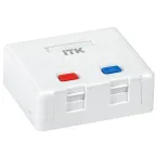 Корпус настенной розетки для 2 модулей Keystone Jack