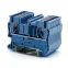 Клемма проходная, зажим push-in, 2 точки подключения, 2.5 кв.мм, синяя