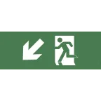 Этикетка самоклеющаяся 200х60мм Фигура/стрелка вниз влево DPA/DBA INFO-DBA-005