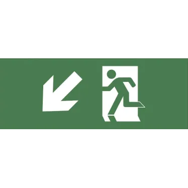 Этикетка самоклеющаяся 200х60мм Фигура/стрелка вниз влево DPA/DBA INFO-DBA-005