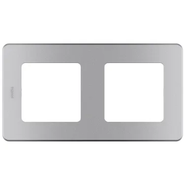 Рамка 2 поста INSPIRIA алюминий
