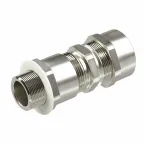 Взрывозащищенный кабельный ввод серии КА для бронированного кабеля М20х1,5 d:5,8-12мм D:9-17мм. Никелированная латунь IP66/IP68