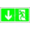 Знак безопасности BL-4020.E40"Указ. двери эвакуац. выхода (левостор.)" | a18228 | Белый свет