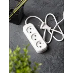 Удлинитель 'Эксперт' 3 гнезда 3 метра 10А/2.2кВт без заземления ПВС 2х0.75 PROxima